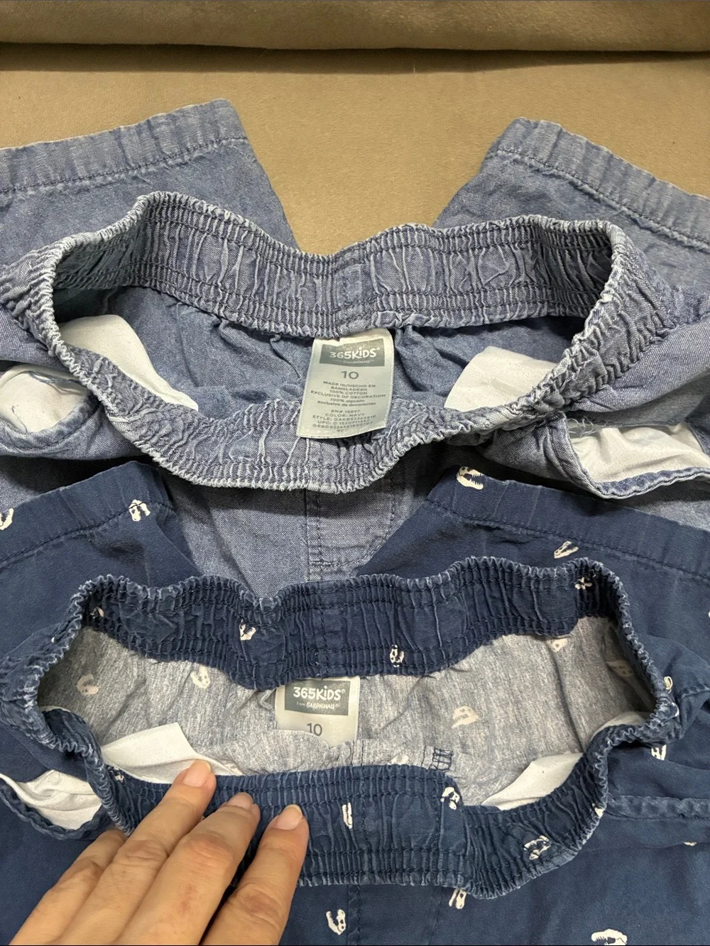 Kids Blue Elastic-Waist Pull-On Shorts - Set of 2
